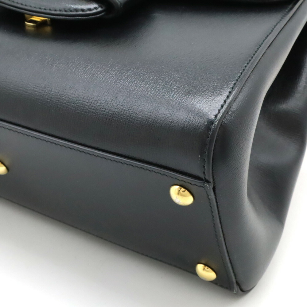 GUCCI Horsebit 1955 Medium Bag Handbag Shoulder Leather Black 702049 - Picture 4 of 10